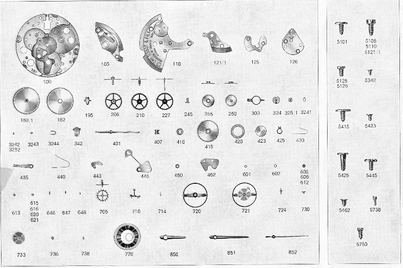 TISSOT 781 Swiss Watch Movement Original Spares Parts – Choose From List