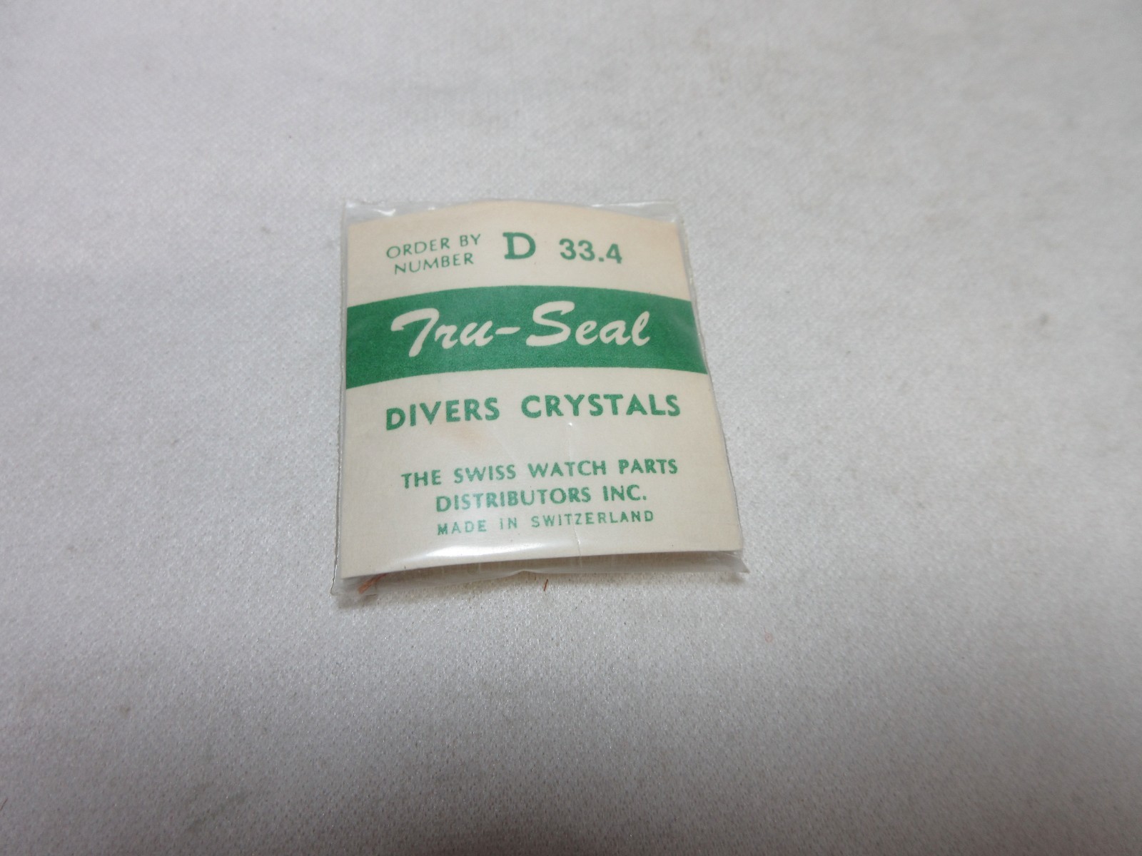 TRU SEAL DIVERS ROUND WATCH CRYSTAL D 33.4 WATERPROOF REPLACEMENT PART #454