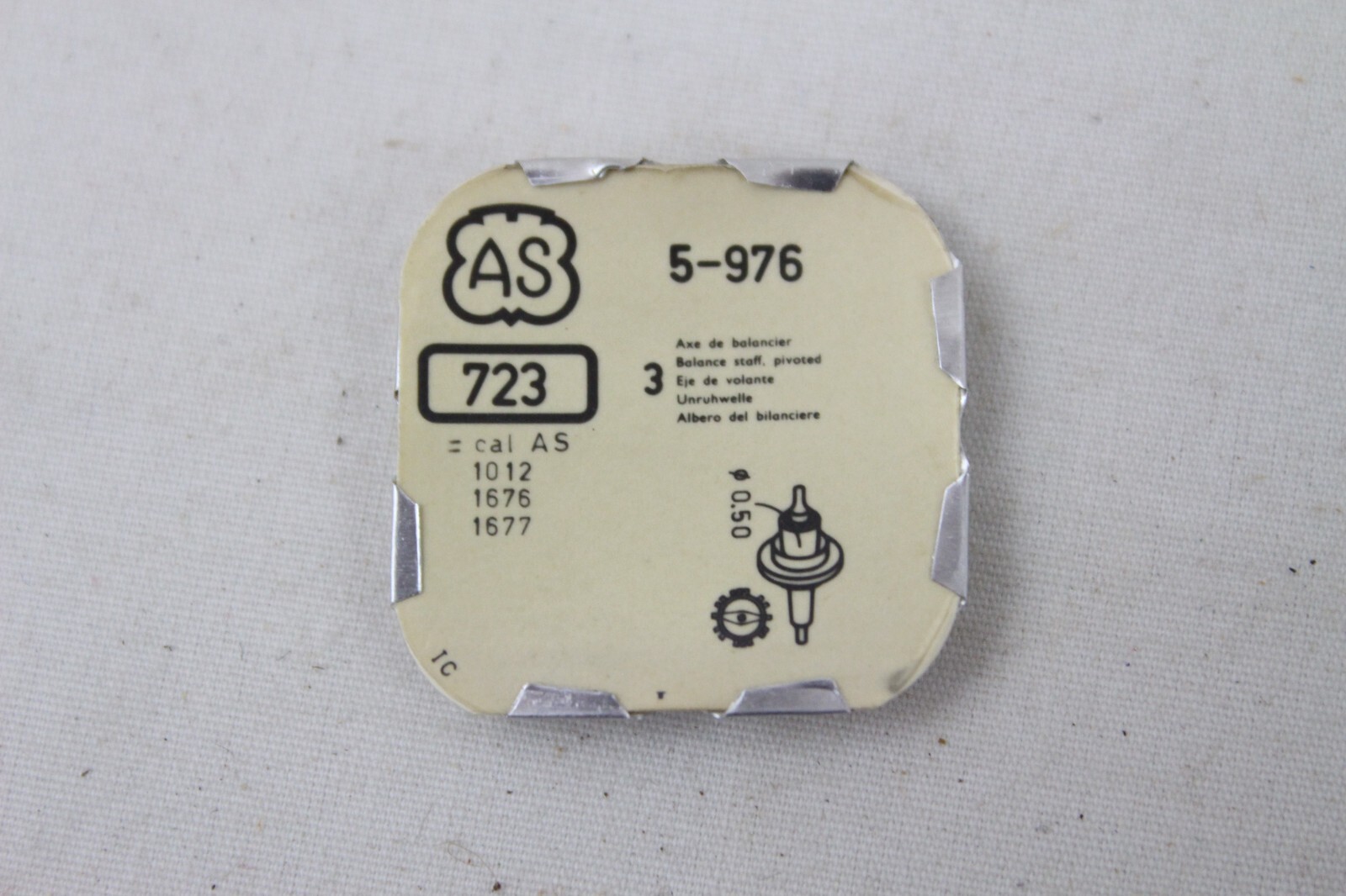 3 Vintage NOS Balance Staff Watch Part Lot Repair Replacement AS 723 5-976