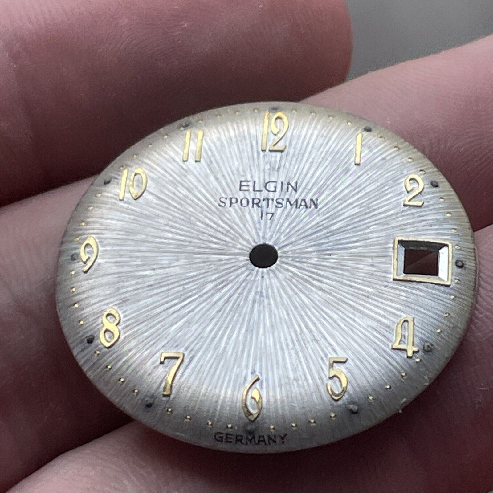 Vintage Elgin Watch Co. Sportsman German Watch Face
