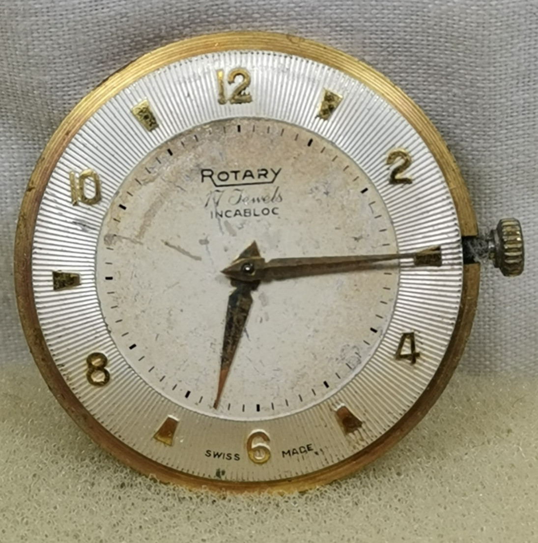 Rotary 17J. Cal A55/ (ETA 2370) Swiss Watch Movement Repair/Parts