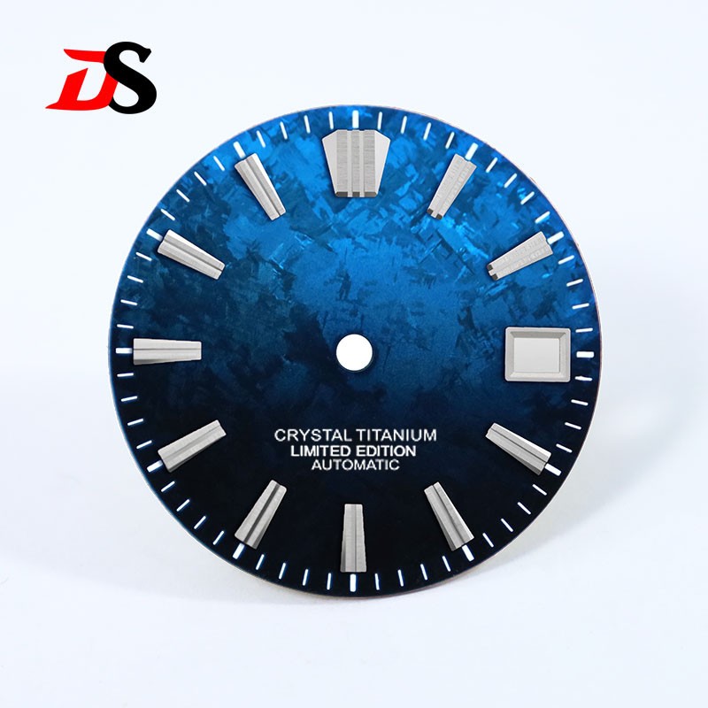 DS 28.5mm Dial Ice Crystal Titanium Dial GS MOD No Lume NH35 Movement