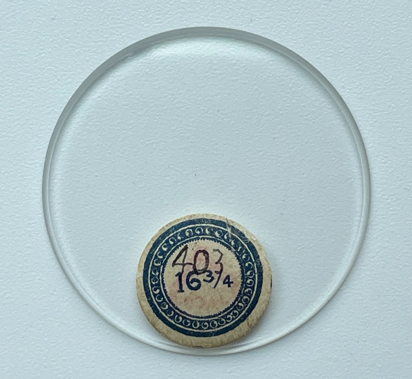 NOS J&CIE 40.3mm 16 3/4 Pocket Watch Glass Crystal Mineral Beveled Edge France