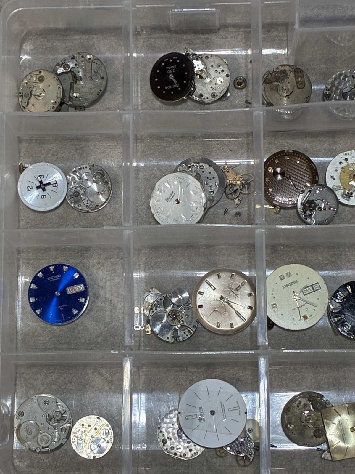 Assorted Watch Movement Parts & Dials Lot