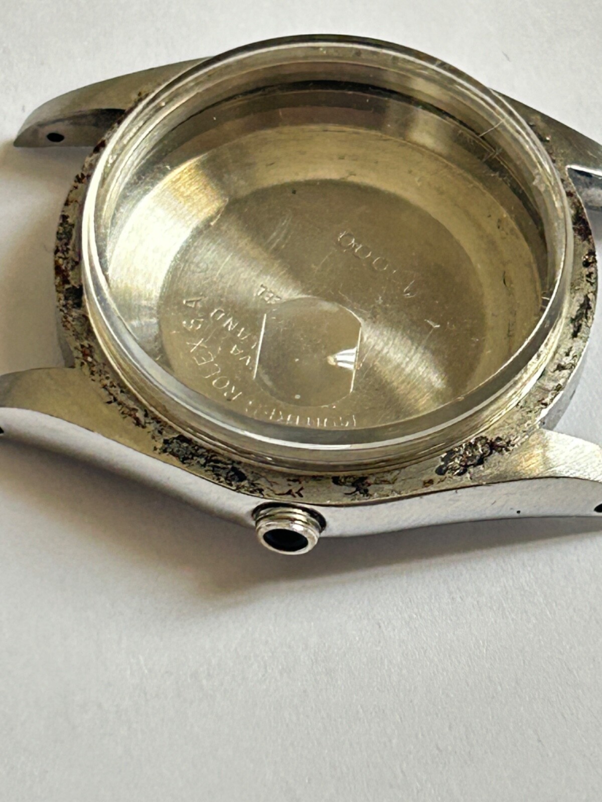 Vintage Rolex men Oyster Date Perpetual steel case Ref 15000 without bezel