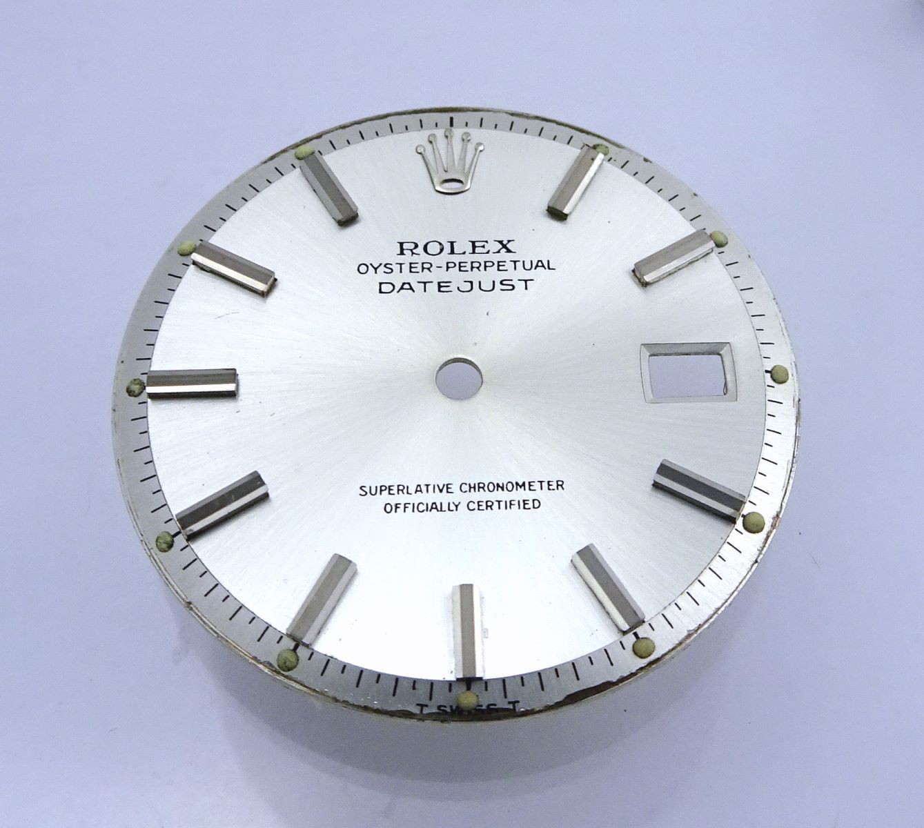 Rare Rolex Datejust Gray Silver Non Quick Watch Dial Part 1600 1601 1603 1570