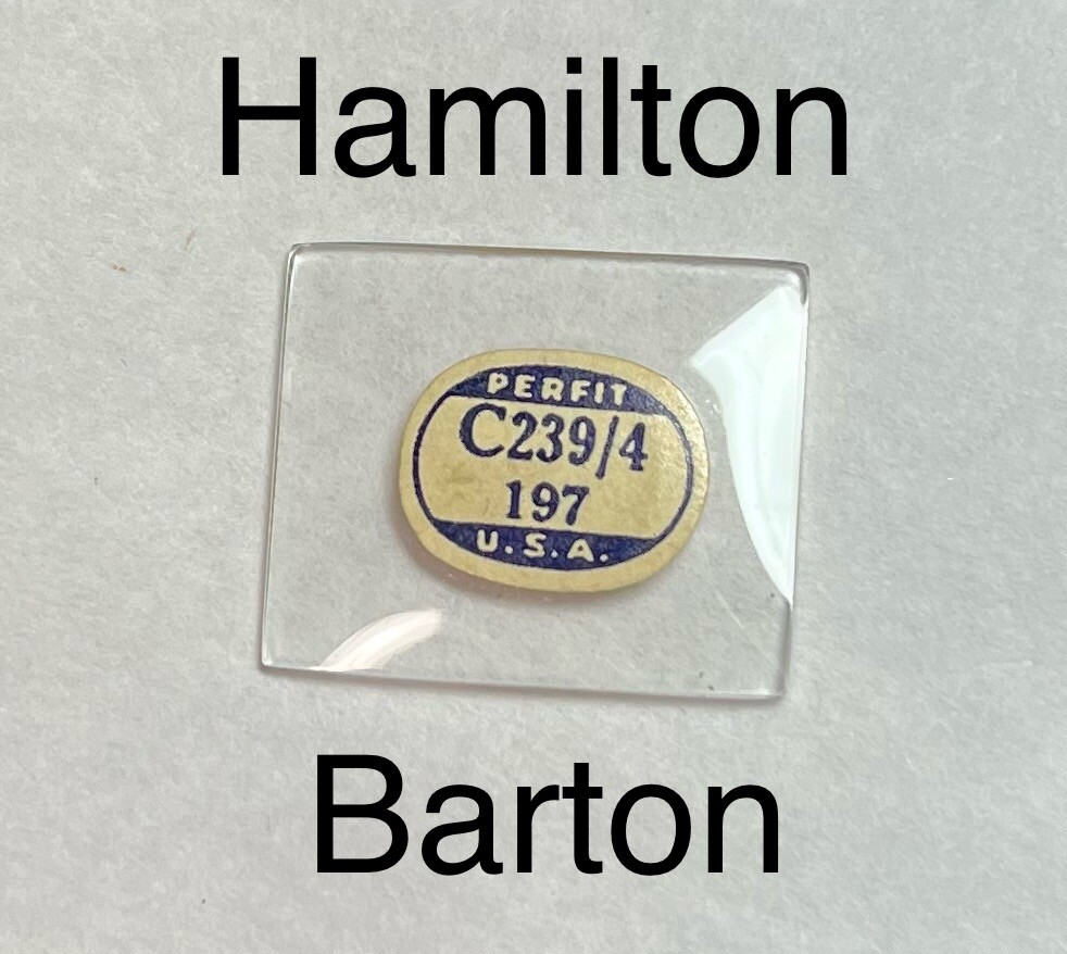 NOS 1950s Vintage Hamilton Watch Glass Crystal For a 14K Solid Gold Barton