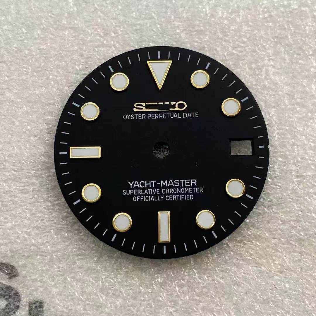 28.5mm Watch Dial Green Blue Luminous for Nh35 Nh36 Movement Watch Accessories