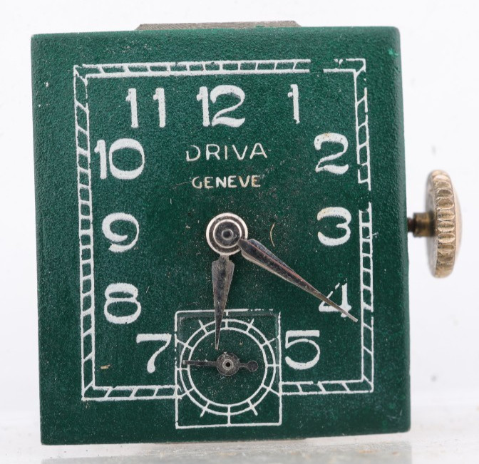 DRIVA GENEVE SWISS TANK WRIST WATCH MOVEMENT, 18.46×21.37mm, GOOD BALANCE (JN)