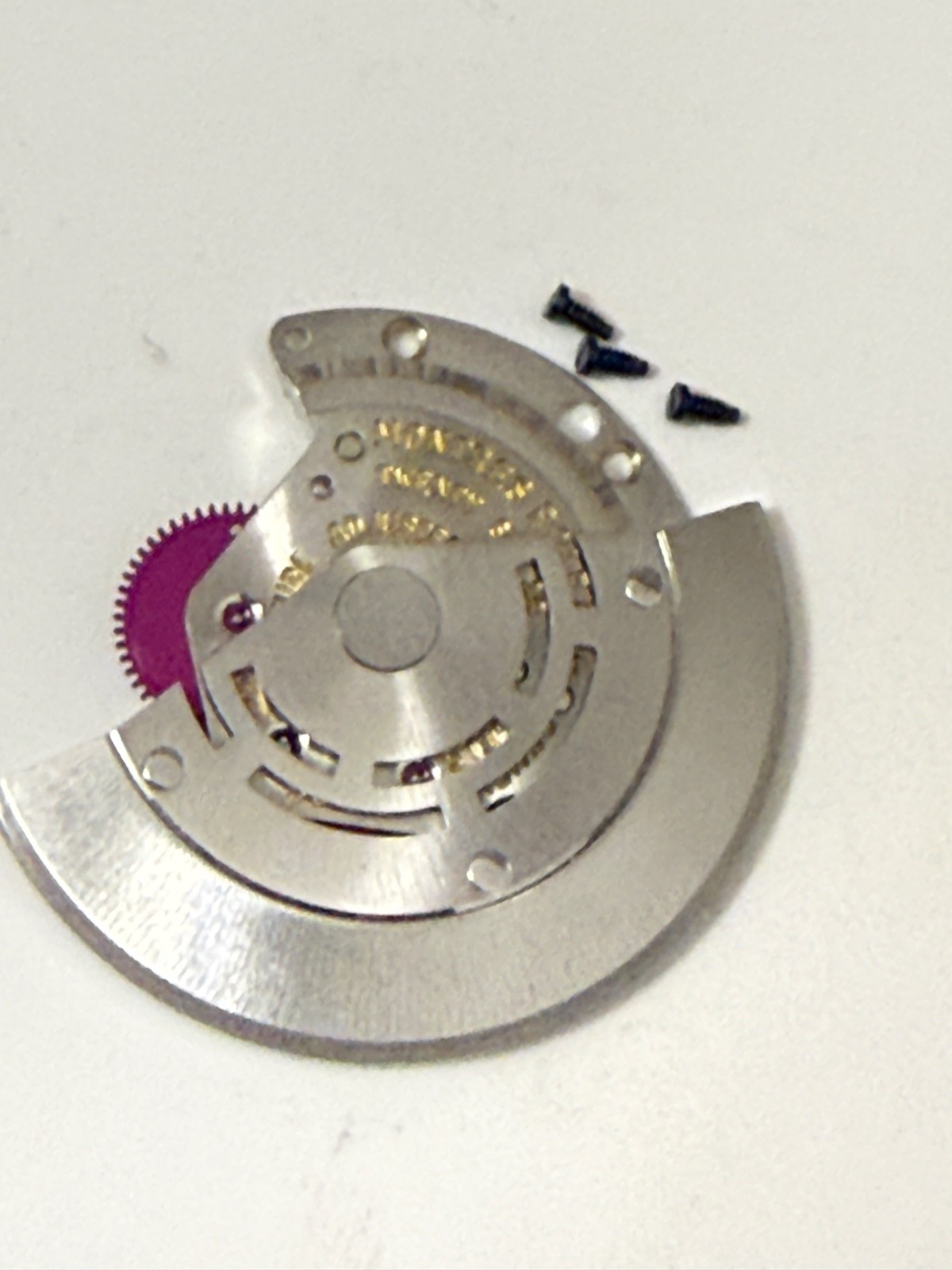 Genuine Vintage Rolex Cal 1556 Rotor Automatic bridge Complete perfect + screw