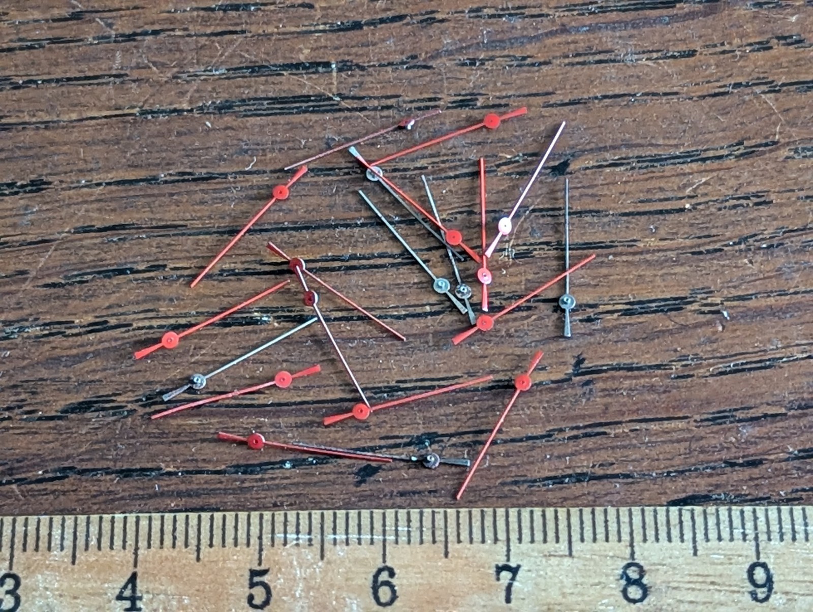 Watch Centre Second Hands, Red, Various Sizes, Used, Watchmaker Parts #N902