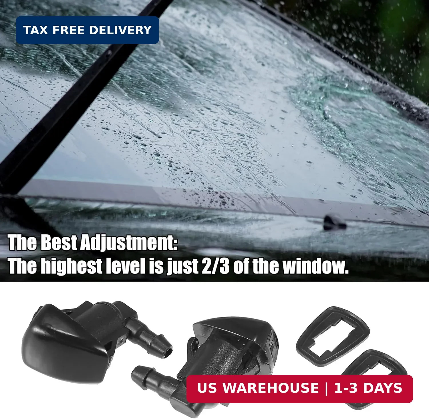 X AUTOHAUX 5pcs Front Windshield Wiper Washer Nozzle Spray Jet Kit 15247800 for