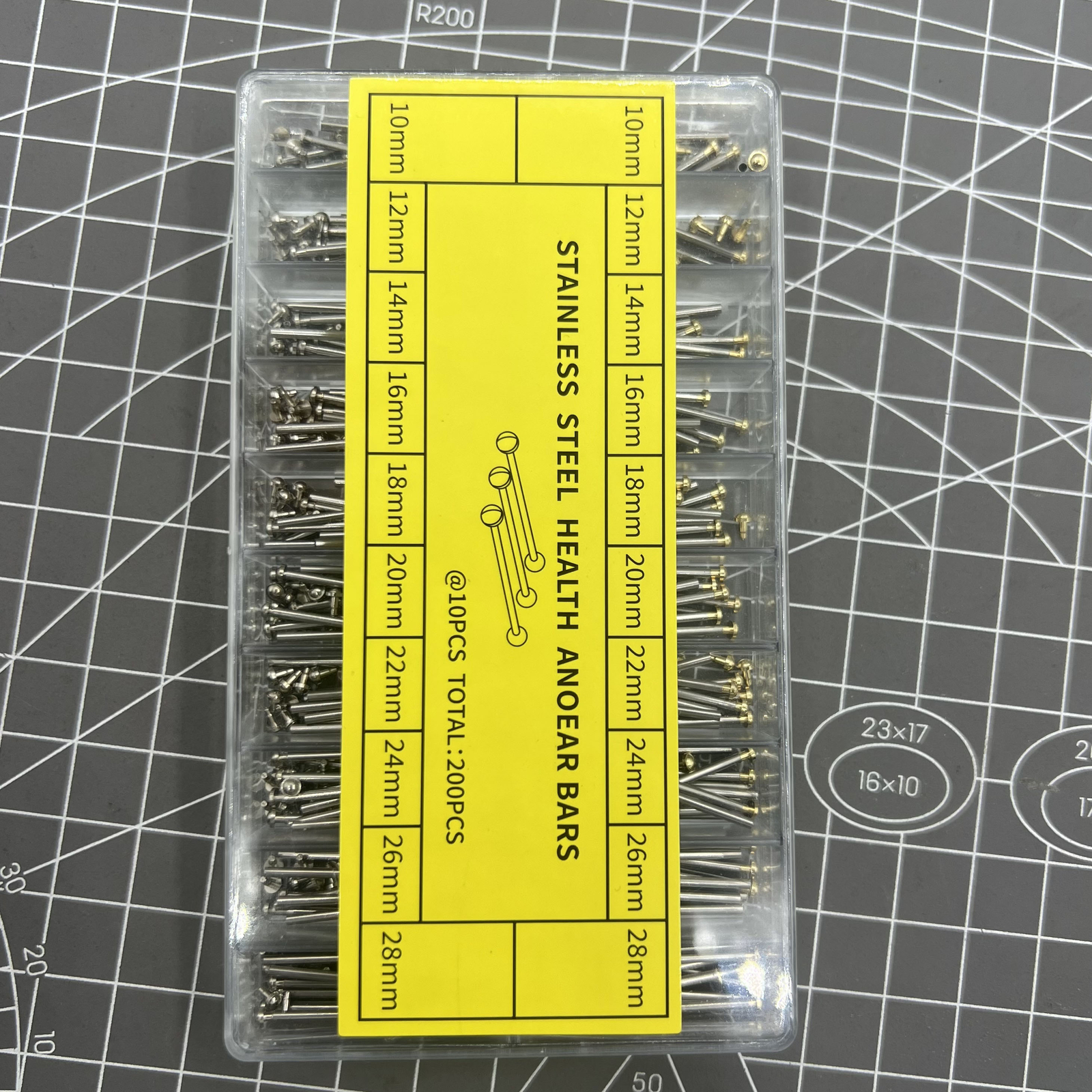 200PCS Watch Strap Screws Link Pins Kit Watch Band Screw Assortment Set 10-28mm