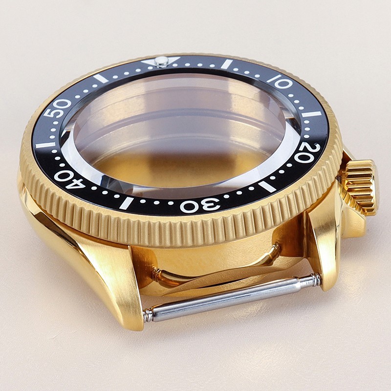 38mm Sapphire Ceramic 10ATM Steel Watch Case Modify Turtle Mod For Seiko NH35 36