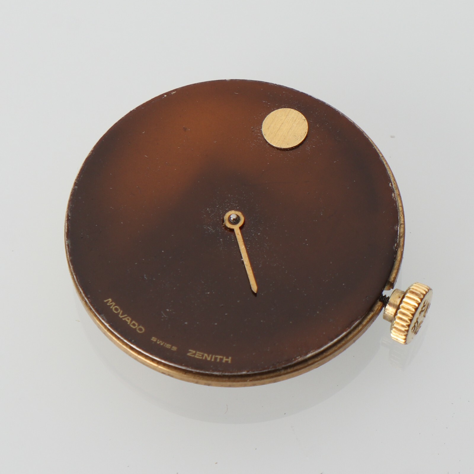 Rare Movado Zenith Tiger Eye Dial Mechanical Winding Movement w/ Original Crown