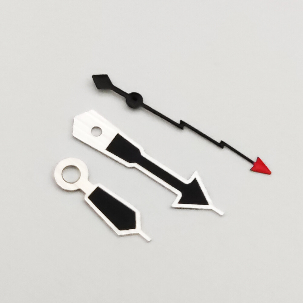 8.5*12.5*13MM Silver Trim Black Watch Hands For NH35A/NH36A/4R36 Movement