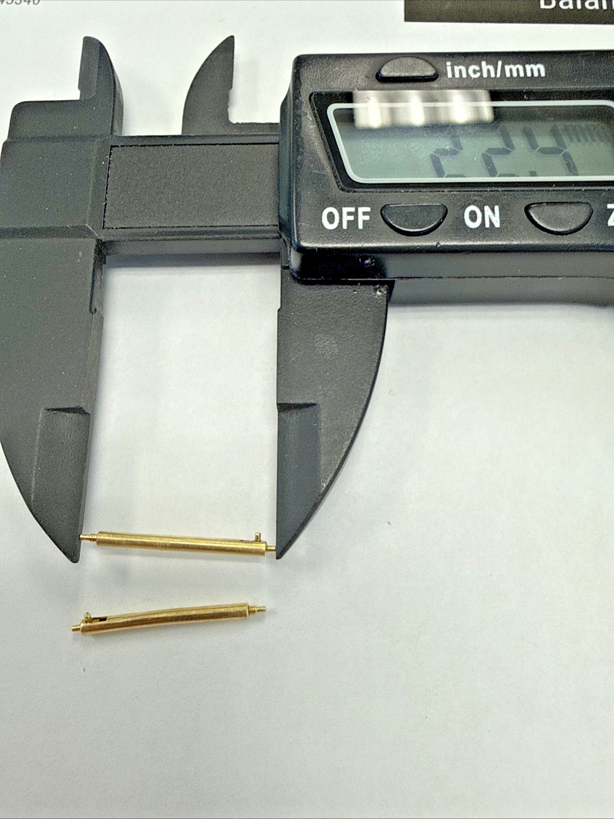 2 Patek Philippe 18k Gold Vintage Spring Bars 22.4mm/19.2mm item # e12126