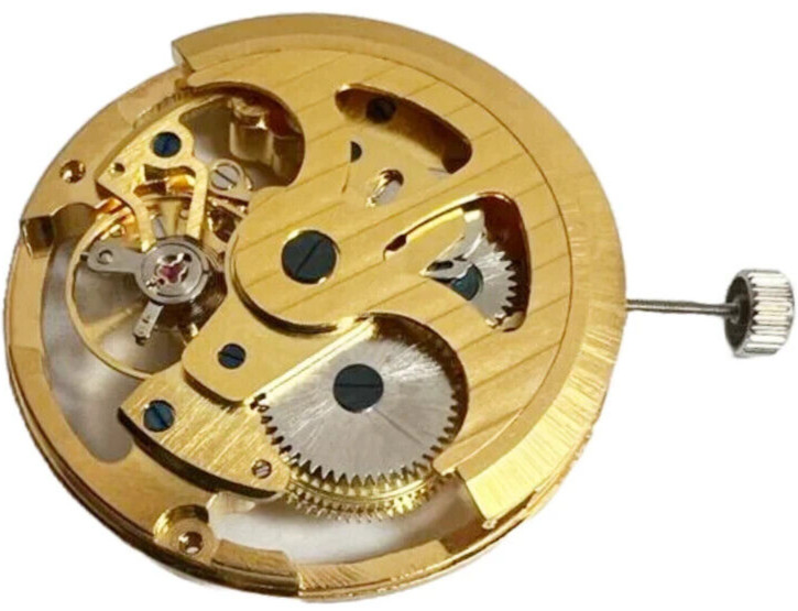 Automatic Skeleton Chinese Watch Movement G3202Z 3Hands Overall Height 7.5mm