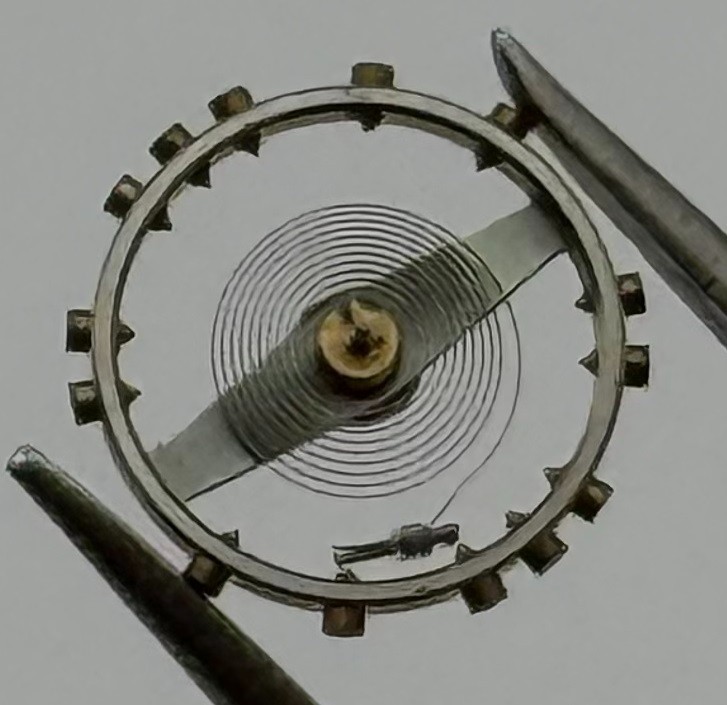 ETA 761 1201 Balance Wheel Complete And Spring Renata 145 M Watch Movement Parts