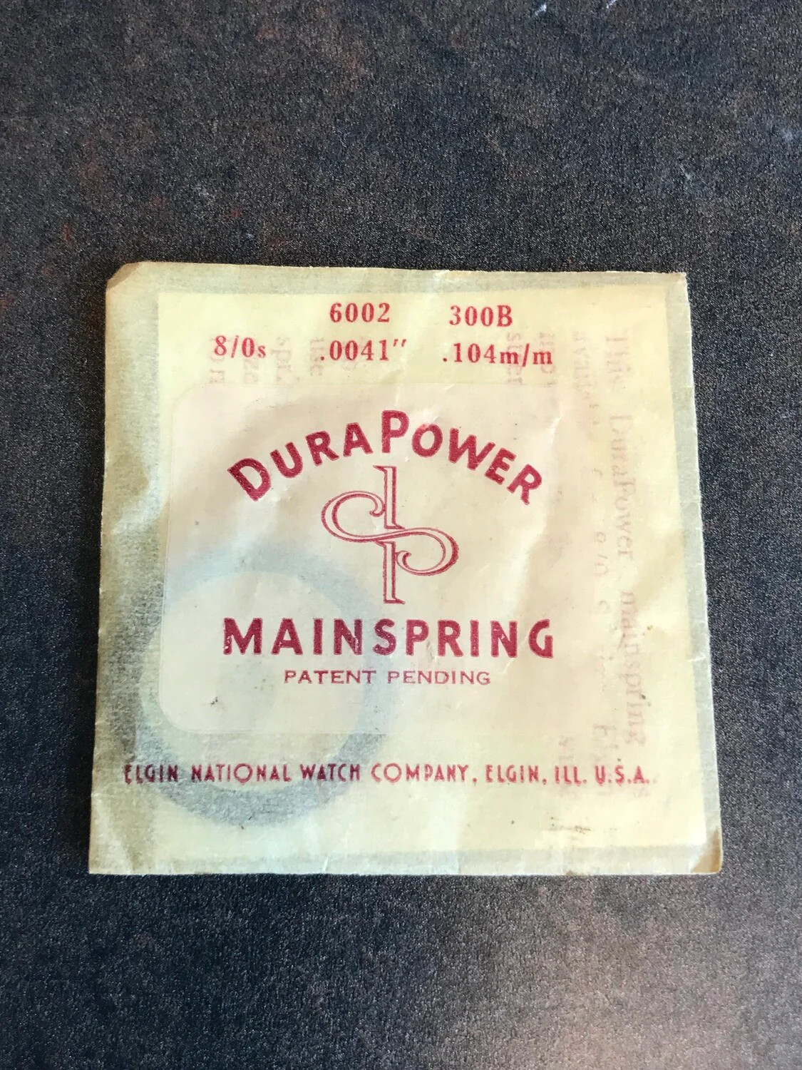 Elgin Factory DuraPower Mainspring for 8/0s No. 6002 – Alloy