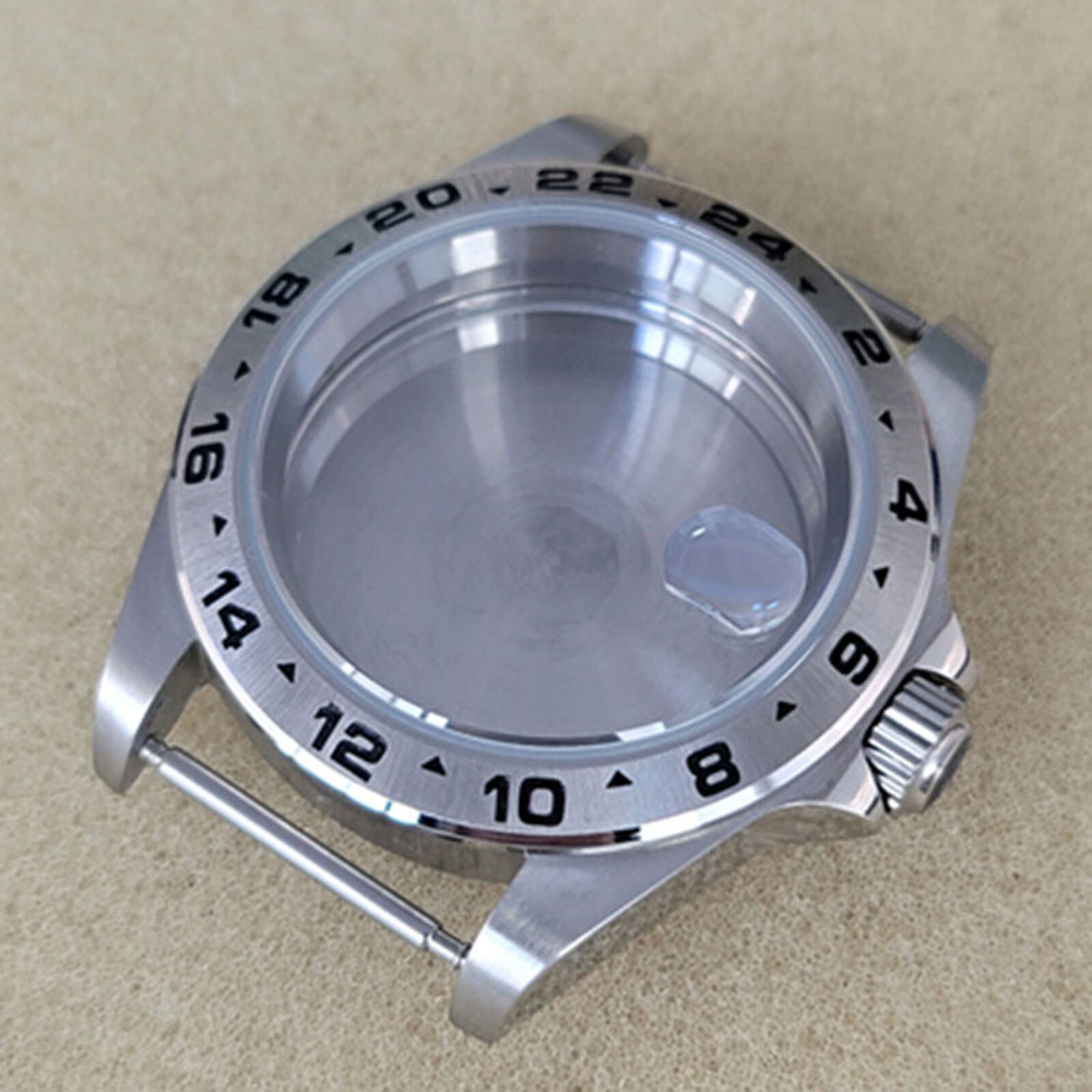 39MM Stainless Steel Watch Case Magnifying Sapphire for NH34/NH35/NH36 Movement