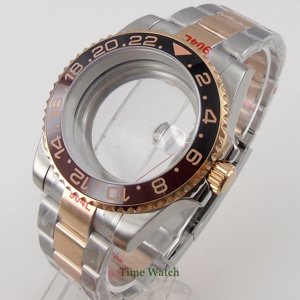 40mm Sapphire Crystal Watch Case Fit NH35 Miyota8215 ETA2824 2836 PT5000 DG2813