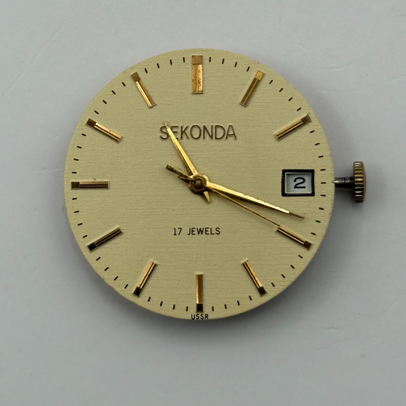 Poljot 2614.2H Watch Movement Sekonda Soviet 17 Jewels Parts Repair 26.4mm