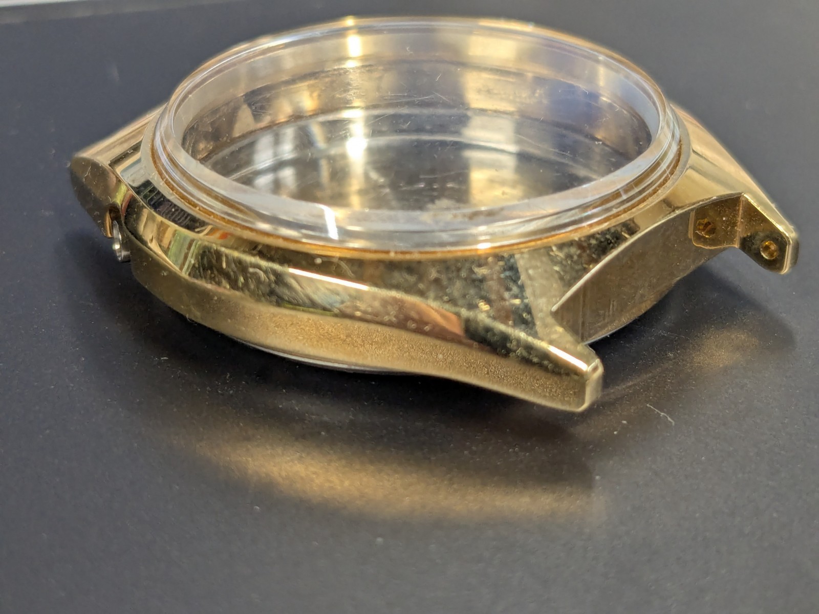 Pulsar Mens Watch Case, Crystal, Case Back – Gold Tone Y512-8059
