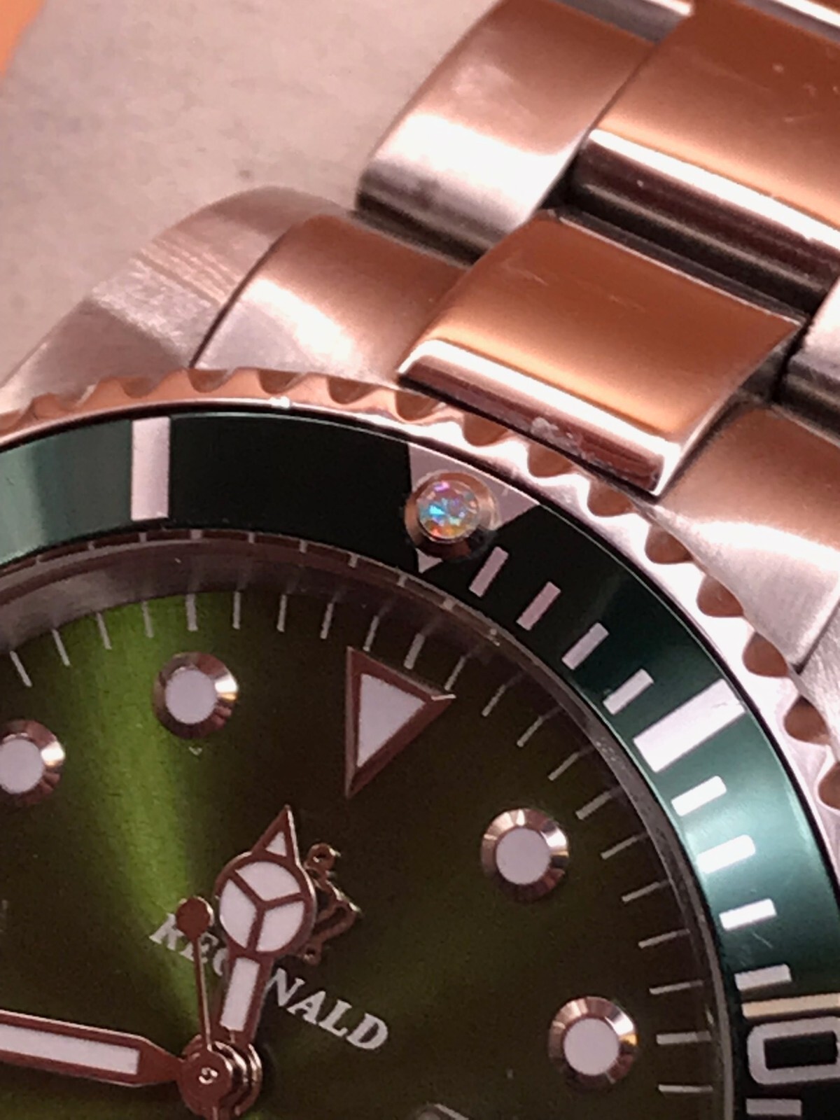 6 Asst. Colors Sport Watch Bezel Universal Jewel Replacement for White Dot Pip