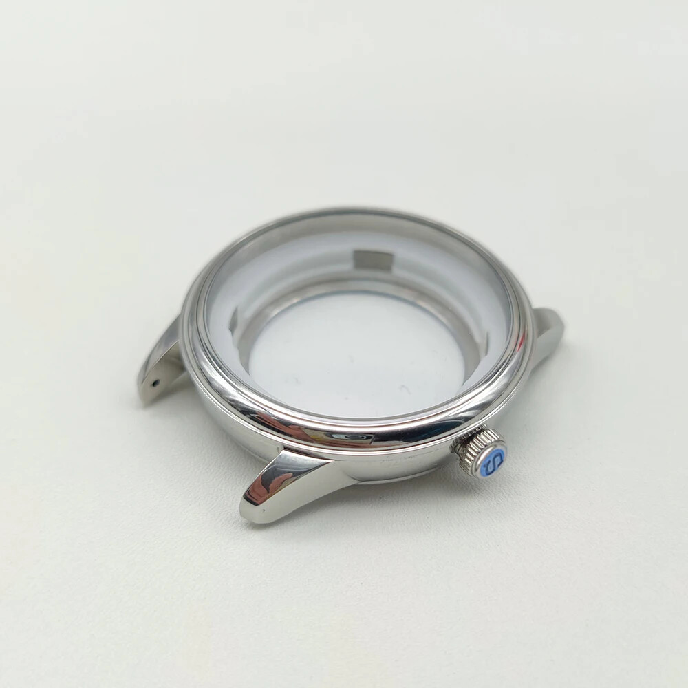 Watch Case 40mm Polished Steel Set For NH34 NH35 NH38 Mechanical Movement Cover