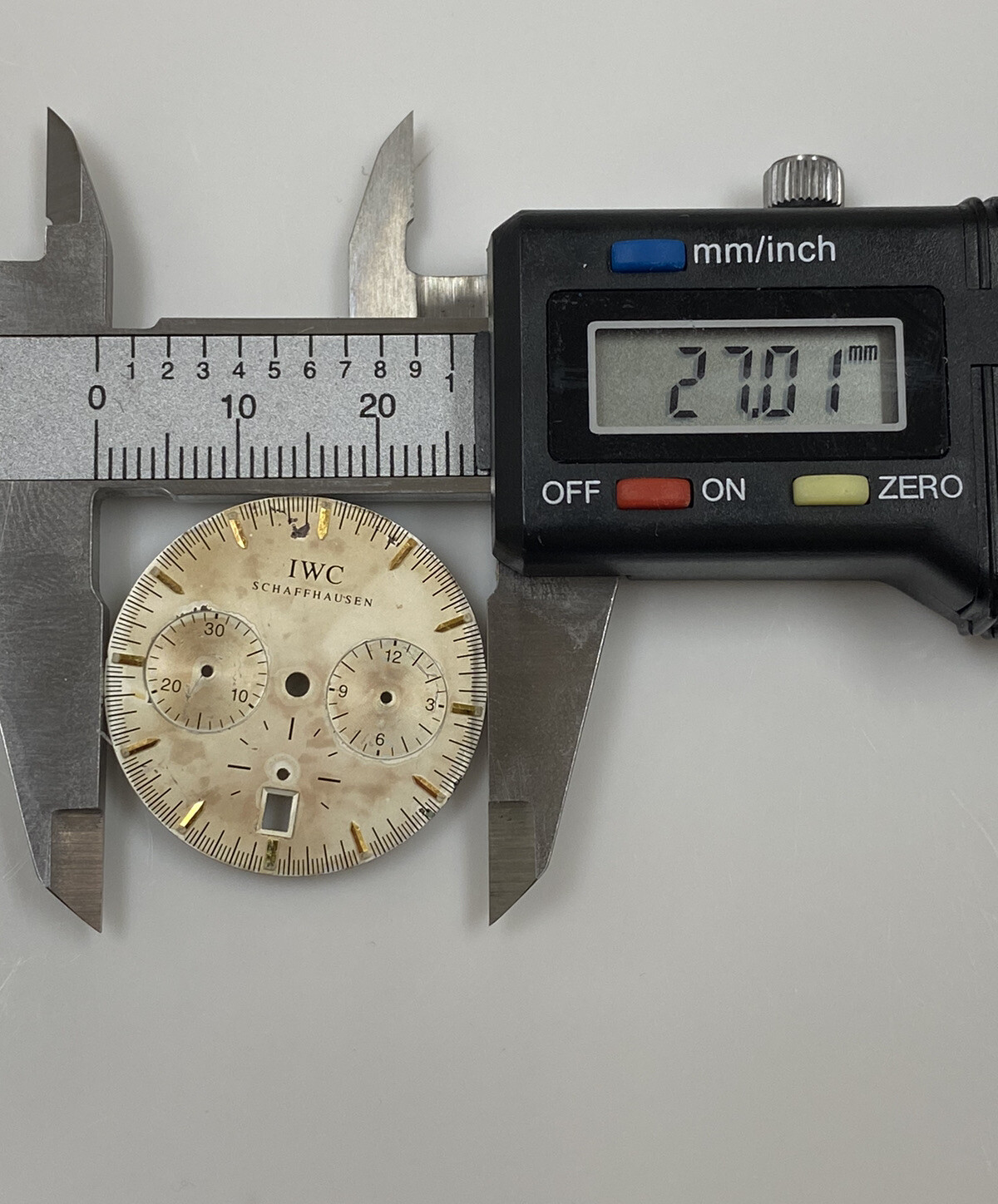 Original IWC Schaffhausen GST Chronograph 3727-03 Silver/Gold 27mm Dial