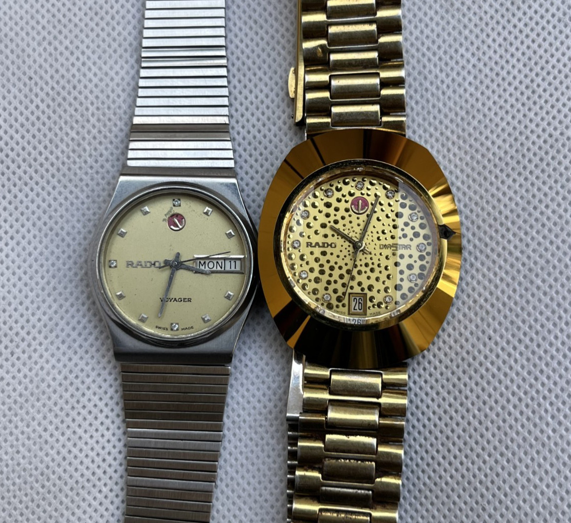 VTG Rado Watch Lot 2Pcs–Rado Voyager & Rado DiaStar Automatic Swiss ETA Movement