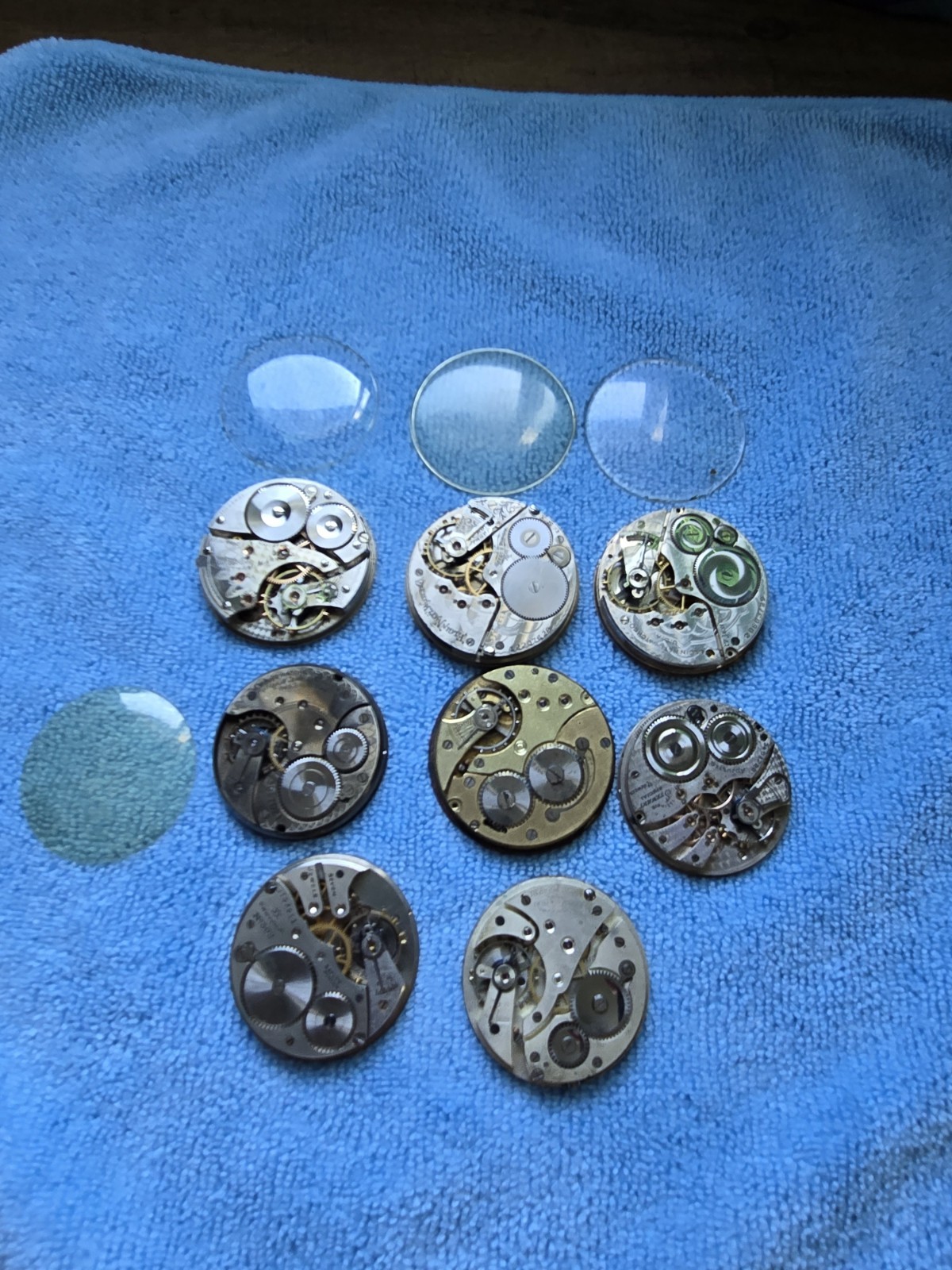 Lot of 8 pocket watch movements