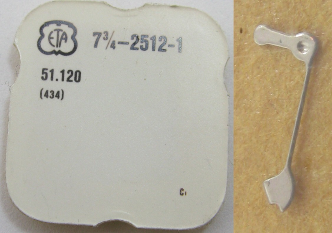 ETA 2512 – 1 … watch movement part setting lever spring #434 sealed