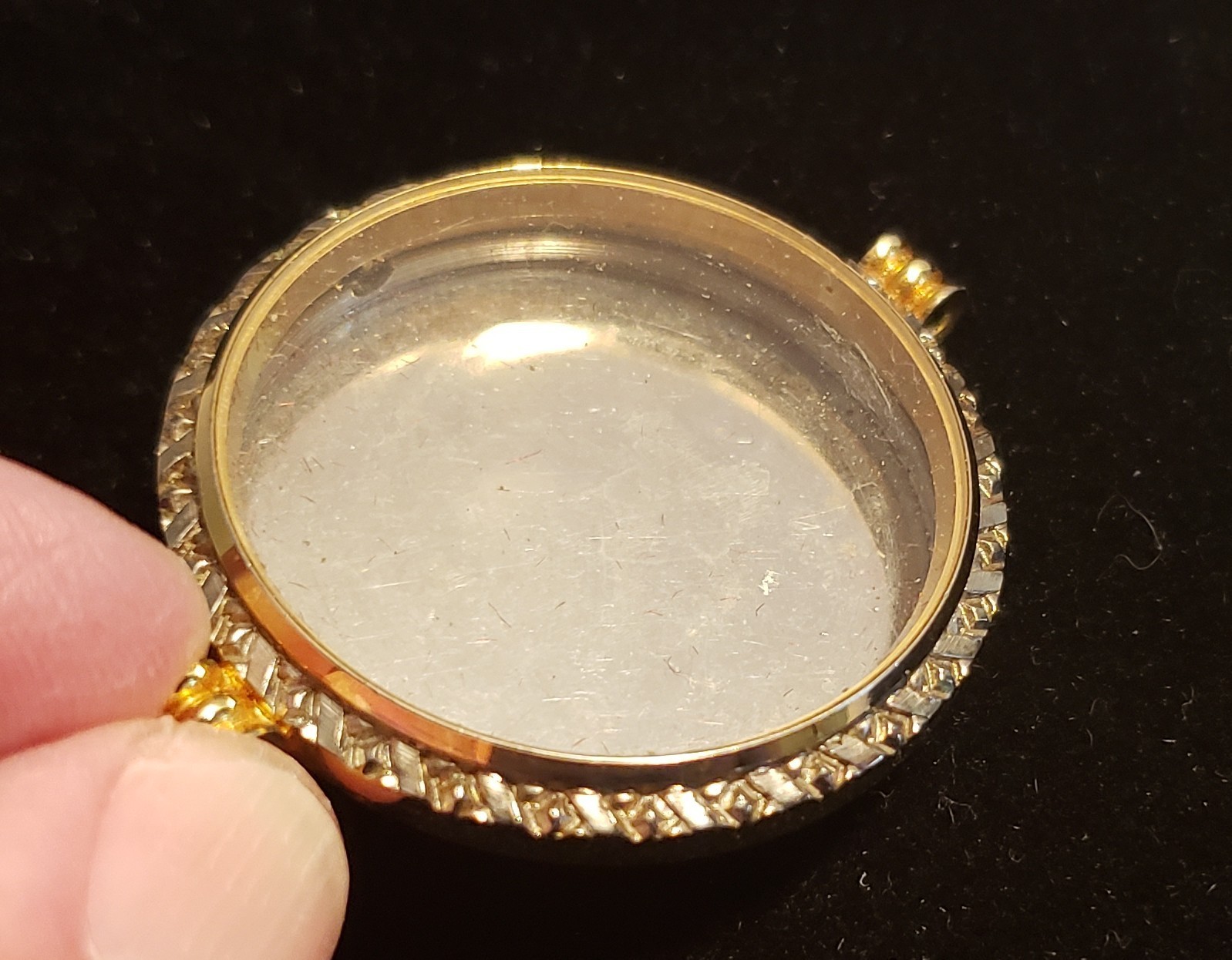 Pre-owned CARTIER VERMEIL ARGENT QUARTZ CASE + CRYSTAL for parts
