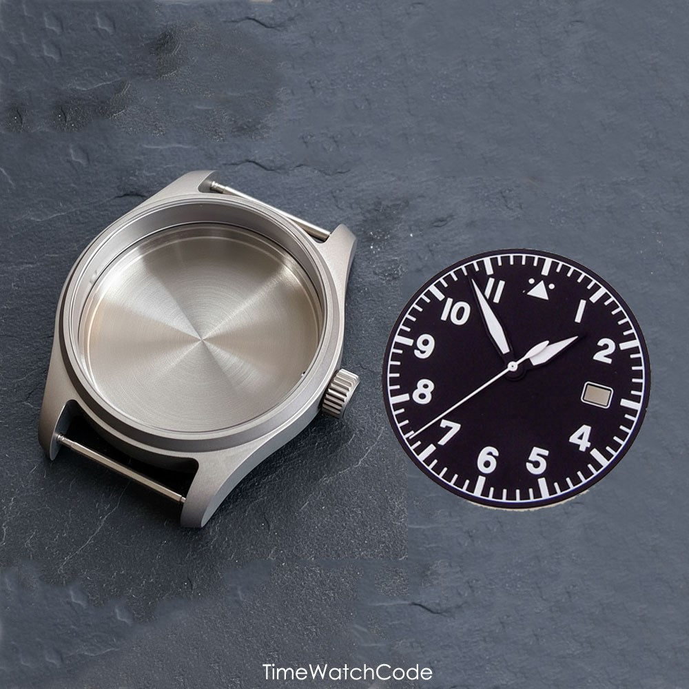 Titanium NH35 Pilot Watch Case 39mm for NH36/38 PT5000 ETA2824 SW200 Miyota8215