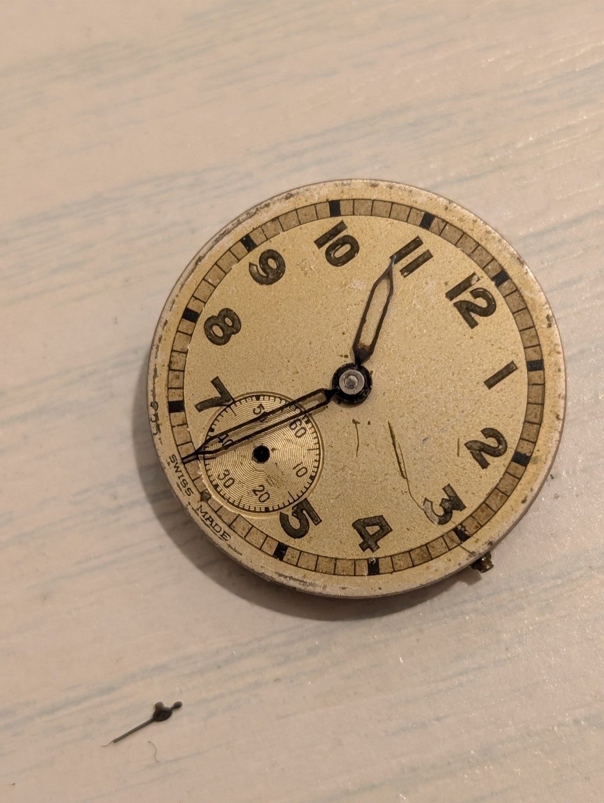 Vintage AS 984 Mechanical Watch Movement (Runs But Untested)