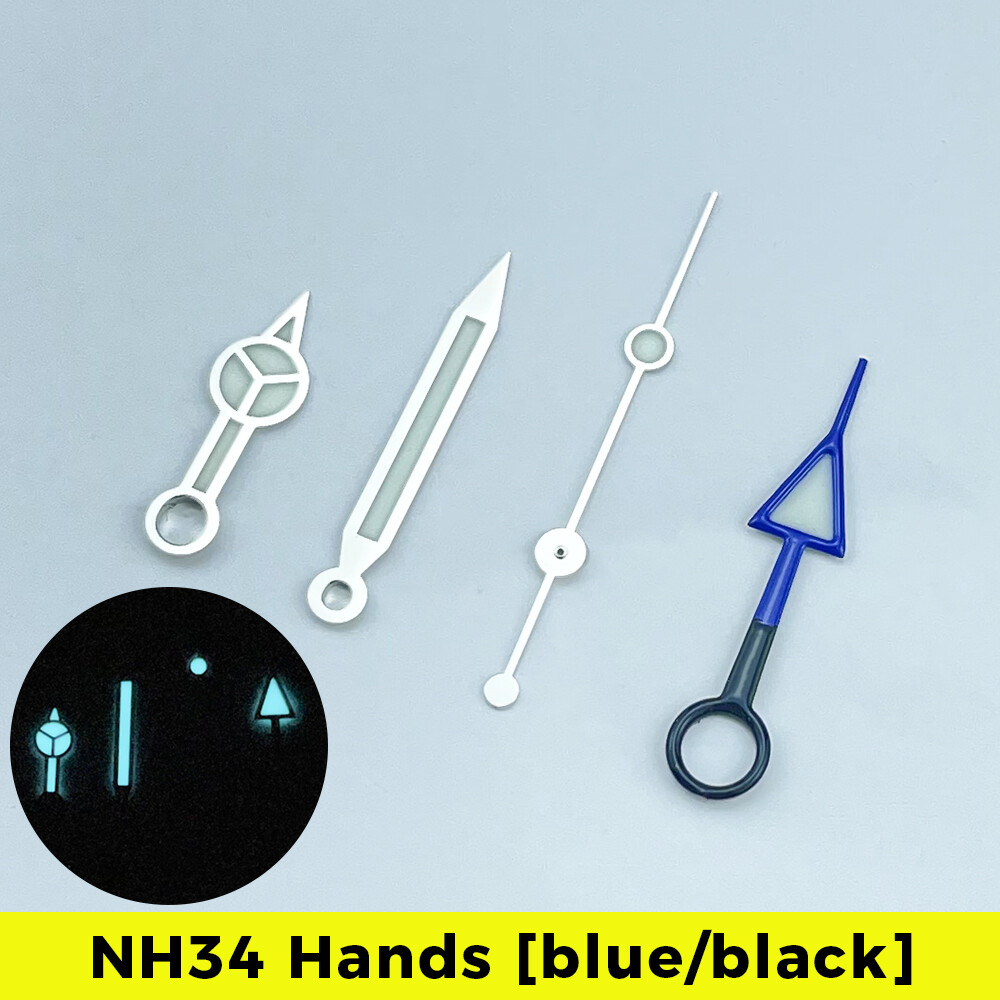 NH34 GMT Hands BGW9 Lume 4-hand for NH34A Explorer II SKX007 SKX SSK Mod Red