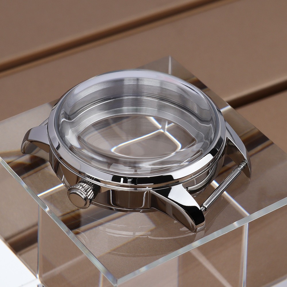 For Seiko NH34 35 36 38 Movement 40.6mm/33mm Silver Watch Cases 316L Stainless