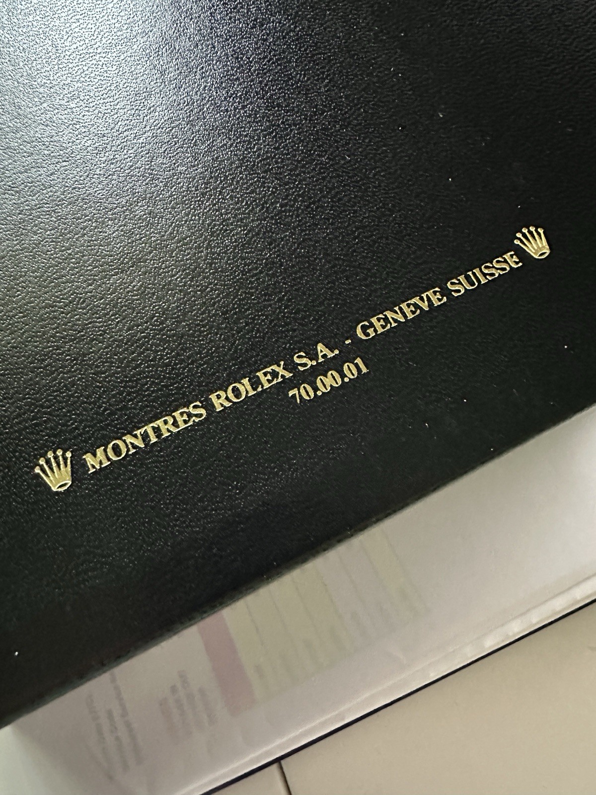 ROLEX – President 18k link -Large box – Bezel insert – Handkerchief – Anchor.