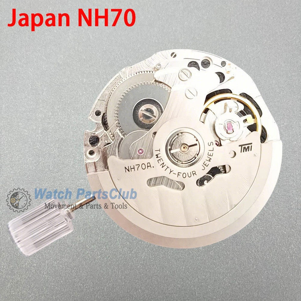 Japan Made NH70 NH70A Automatic Watch Movement Brand New Skeleton 24 Jewels