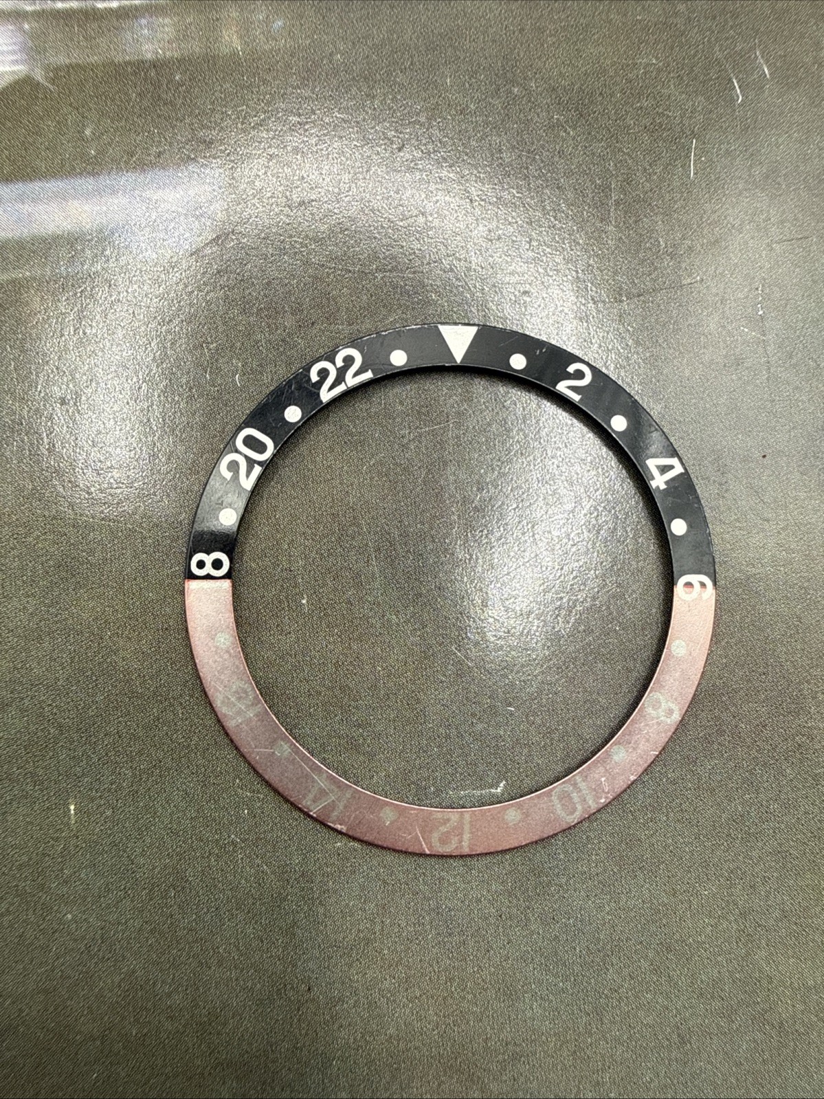Genuine Rolex GMT Master Coke Red Black Bezel Insert 16700 16710 16760 Serif
