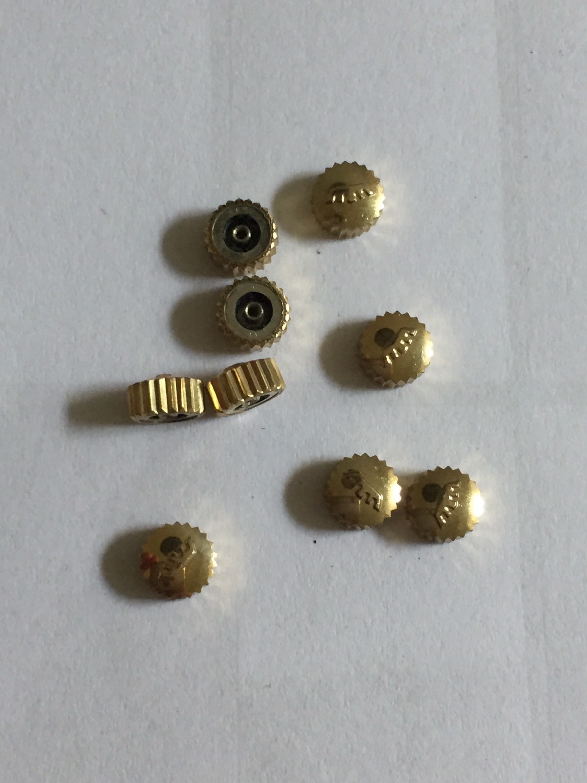 NOS Fortis Crown 4.0 X 2.3 Mm Tap 0.9 Tube 2.0 Mm Yellow Gold