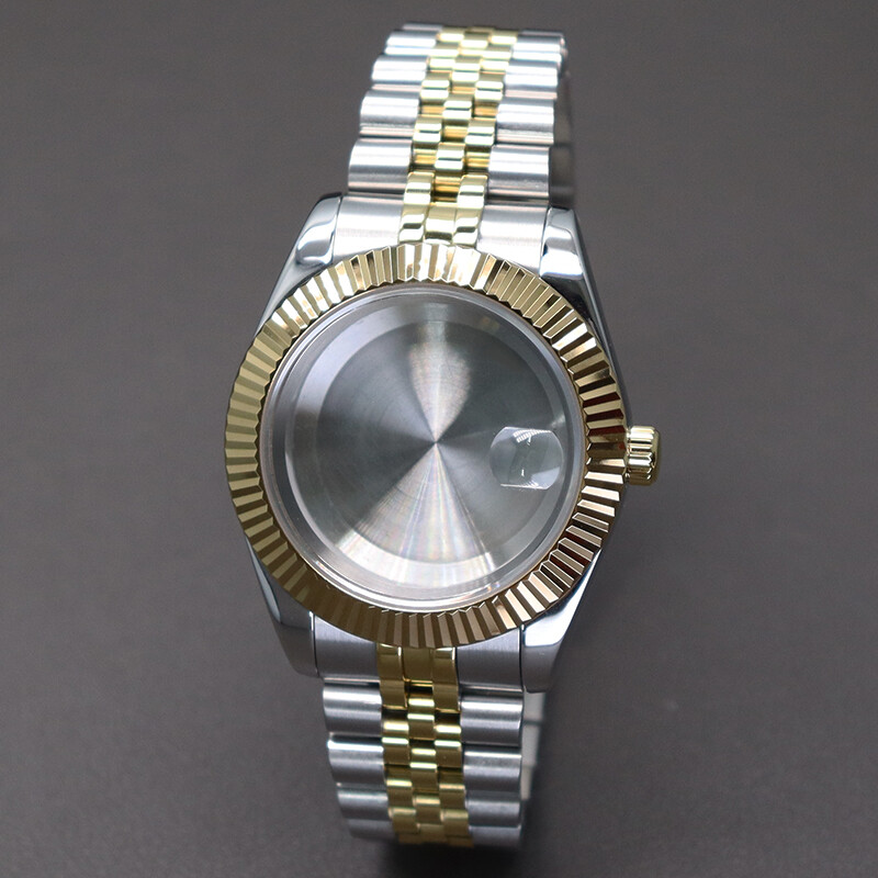 36mm/40mm Diver Watch Case+Jubilee Bracelet Stainless Steel Sliding Lock Buckle
