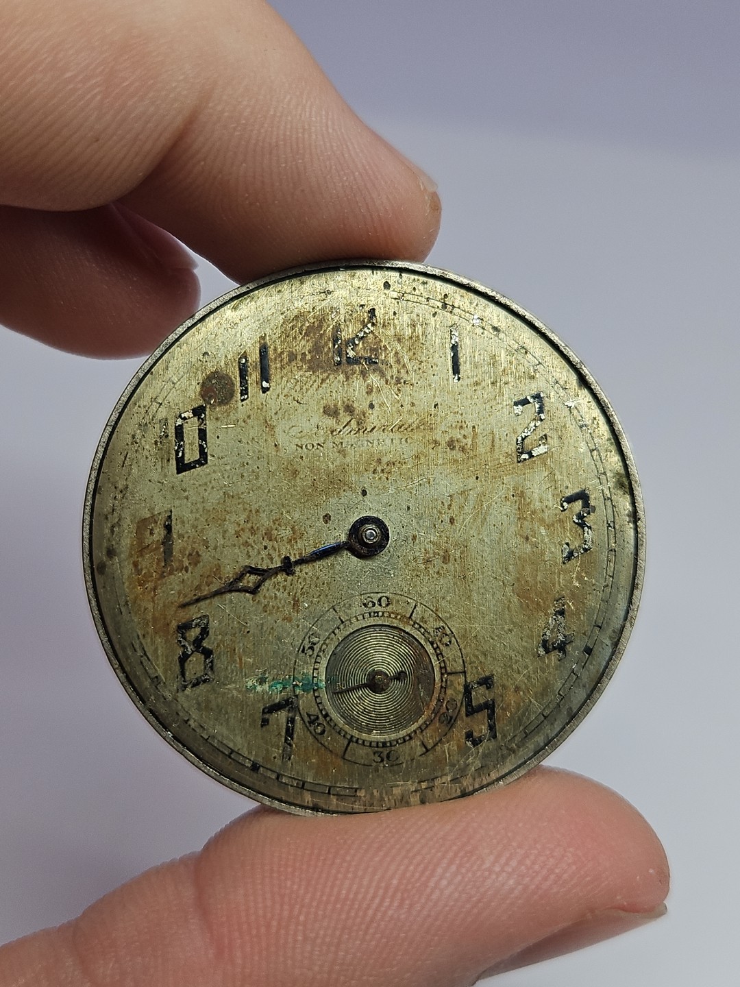 Tacy Watch Co. Admiral 7j Pocket Watch Movement 39.75mm- Parts/Repair