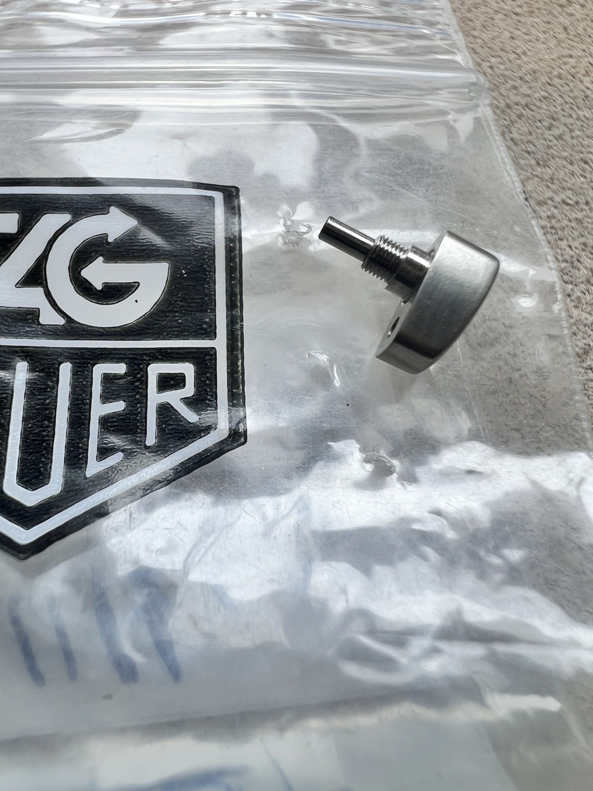 NEW FACTORY PUSHER BRUSHED TAG HEUER HP0058 MONACO CARRERA GENUINE SWISS MADE NE