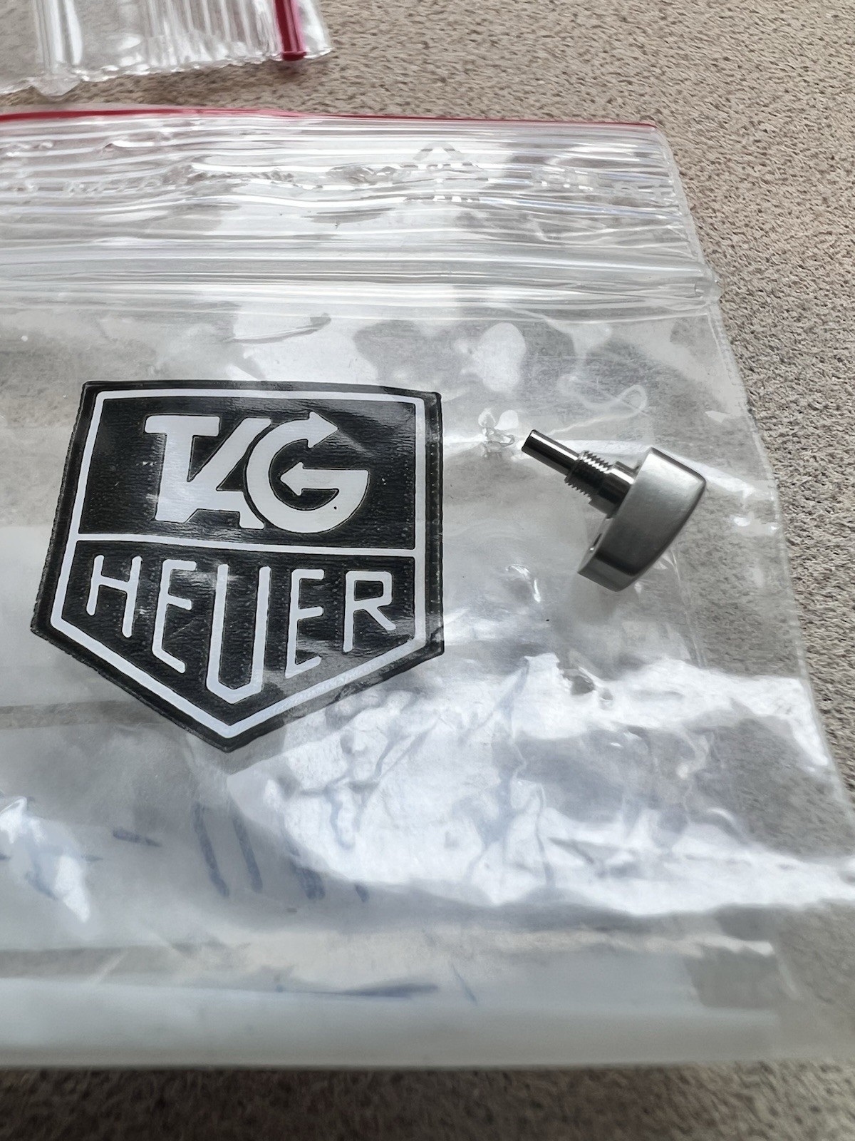 NEW FACTORY PUSHER BRUSHED TAG HEUER HP0058 MONACO CARRERA GENUINE SWISS MADE NE