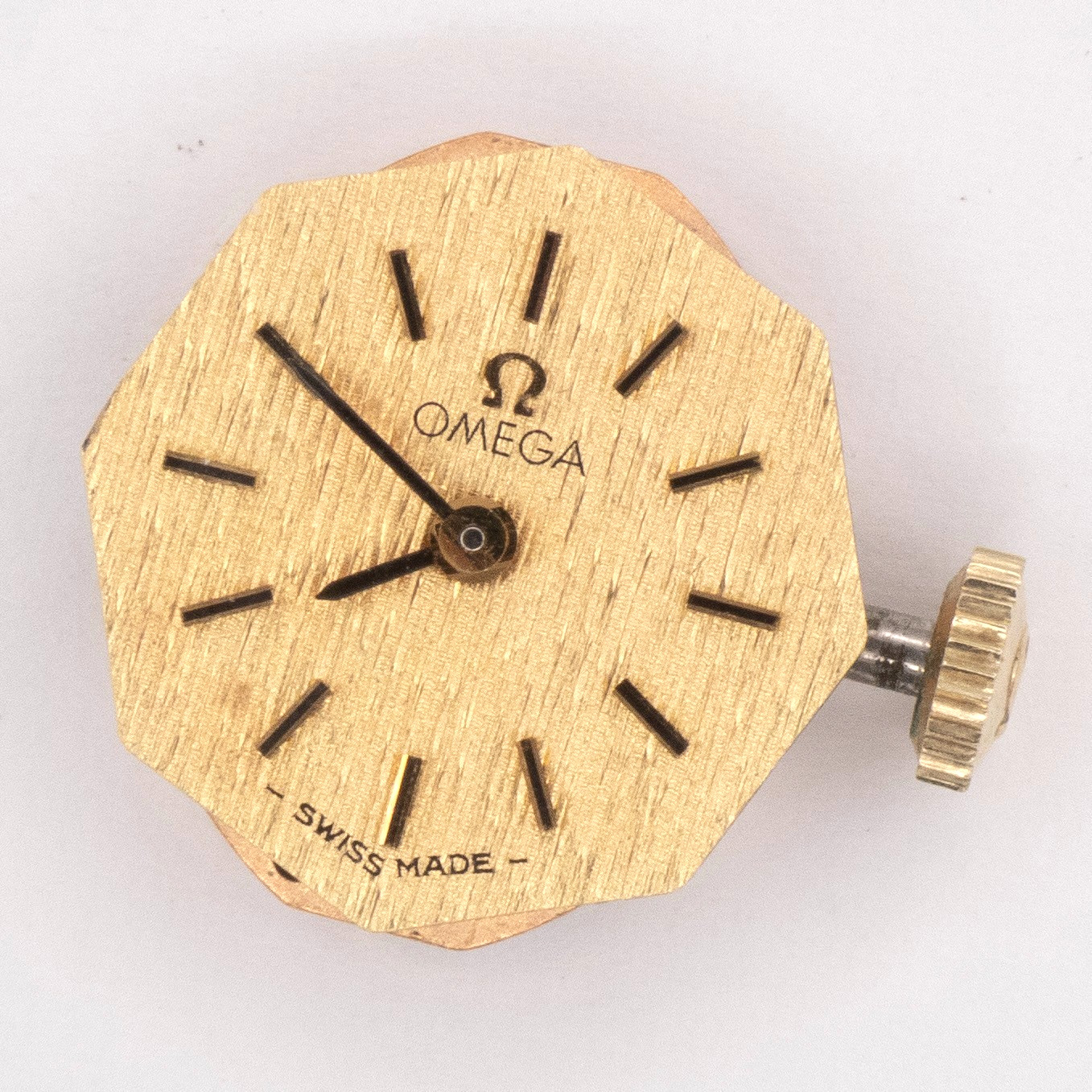 Vintage Omega Caliber 1100 17-Jewel Wristwatch Movement, Keeps Time