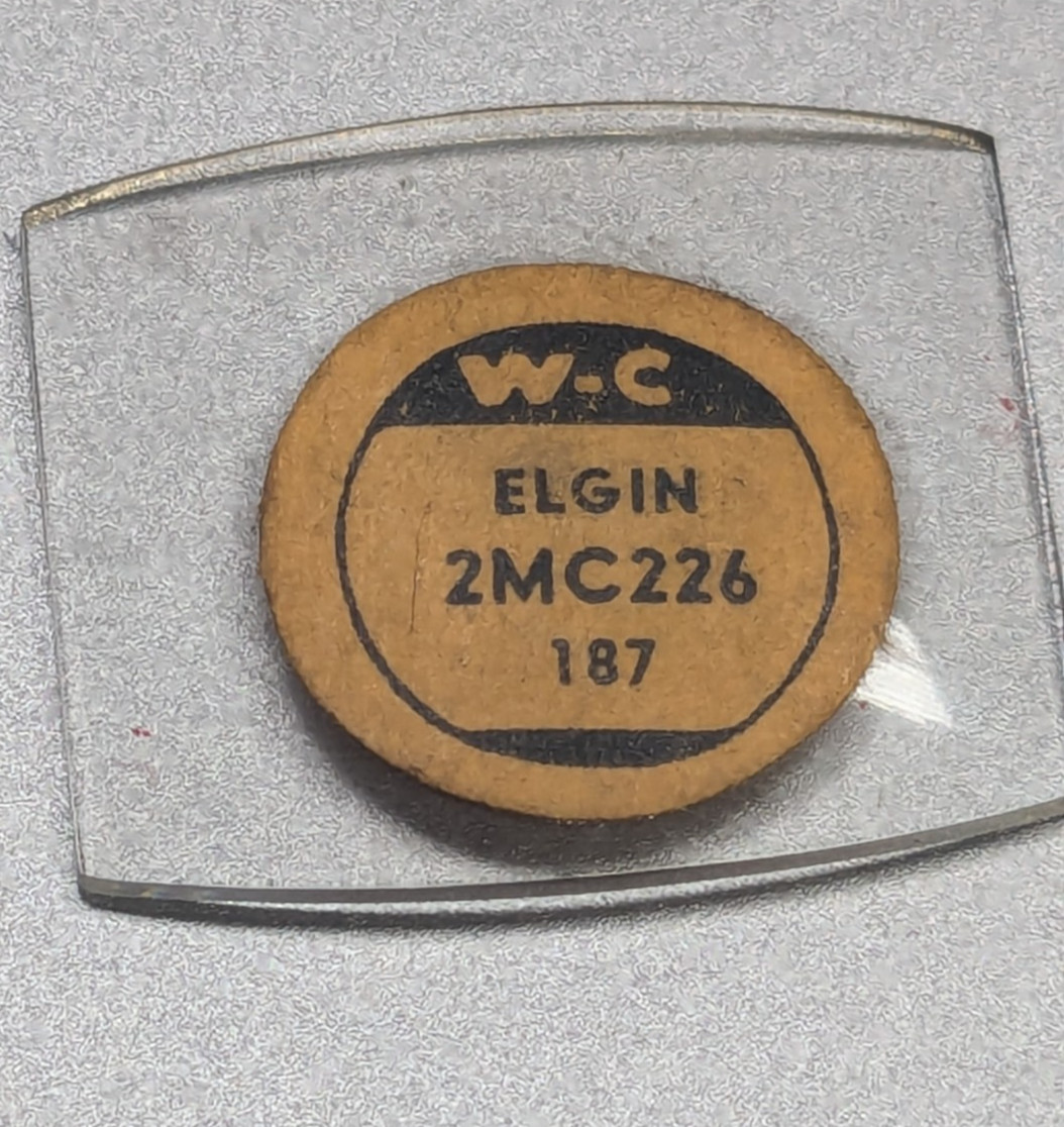 NOS W-C Watch Craft 2MC226 Elgin Mineral Glass Domed Crystal 22.6 x 18.7 MM
