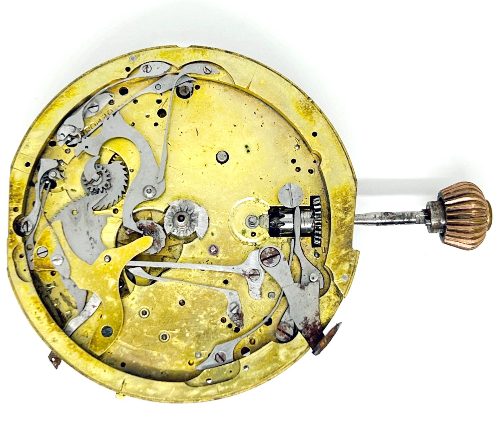 1890’s Le Phare? 1/4 Repeater Pocket Watch Movement for Restore/Parts Lot 2557